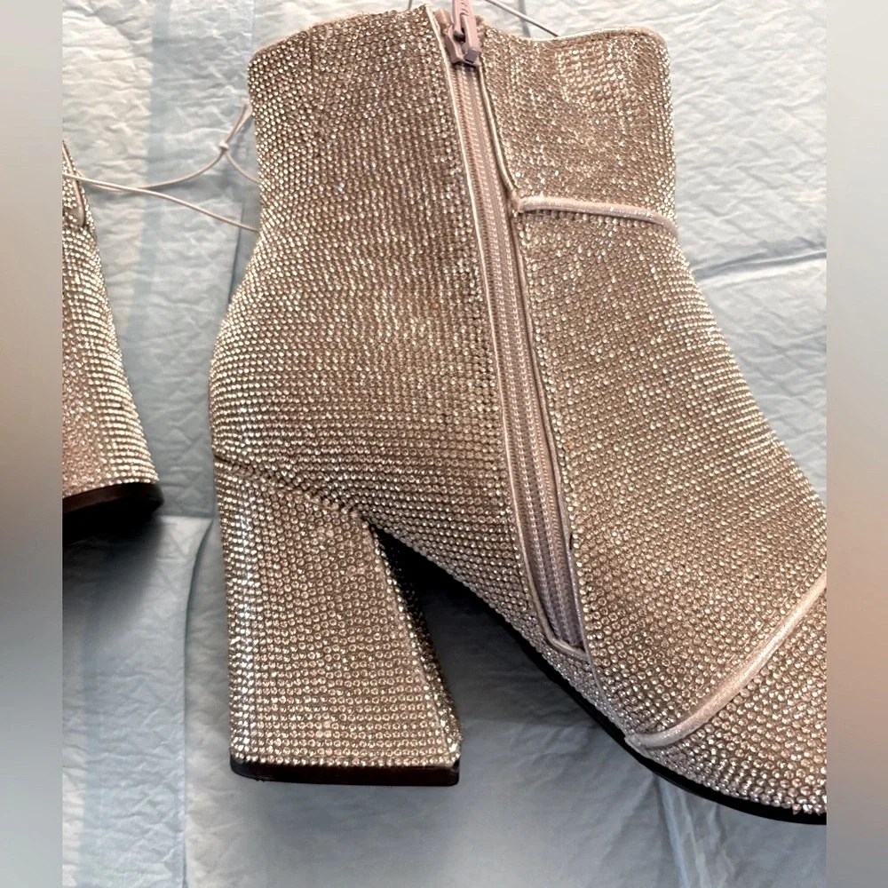 New- Elegant shiny rhinestone Sexy Ankle Boots  2025 Season - Picture 10 of 12